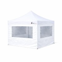 Faltzelt 3x3 weiss Komplettset mit Seitenteilen