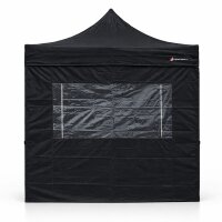Faltzelt 3x3 schwarz Komplettset mit Seitenteilen