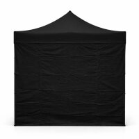 Faltzelt 3x3 schwarz Komplettset mit Seitenteilen