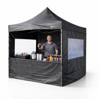 Faltzelt 3x3 schwarz Komplettset Marktstand